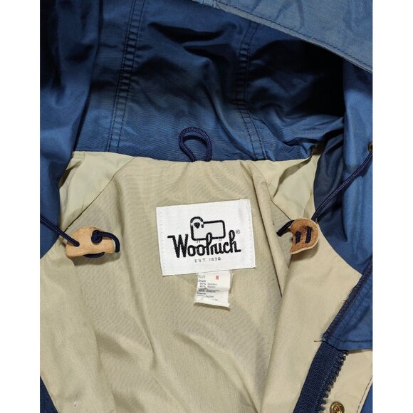 Vintage Woolrich Hooded Parka Jacket size M, Blue - Picture 1 of 9